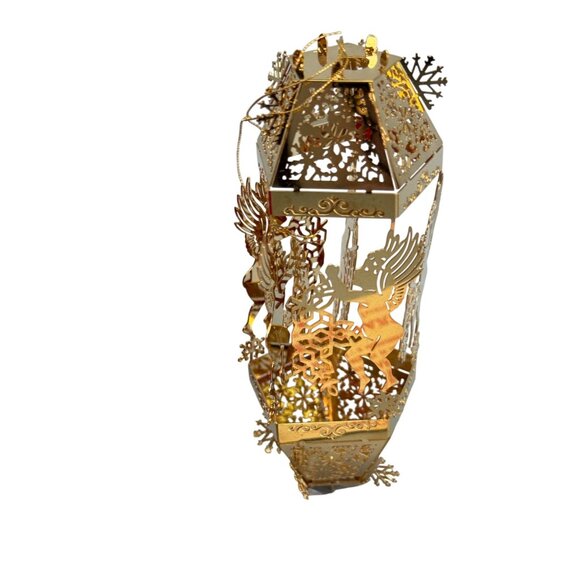 Reed & Barton Christmas Ornaments Gold Plated Filigree Collectibles Set Of 4 - Picture 5 of 8